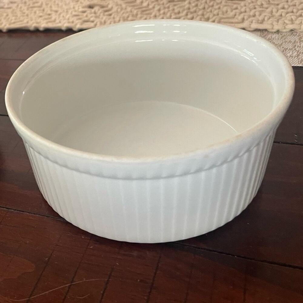 Apilco Pillivuyt white porcelain souffle 6-1/4”
